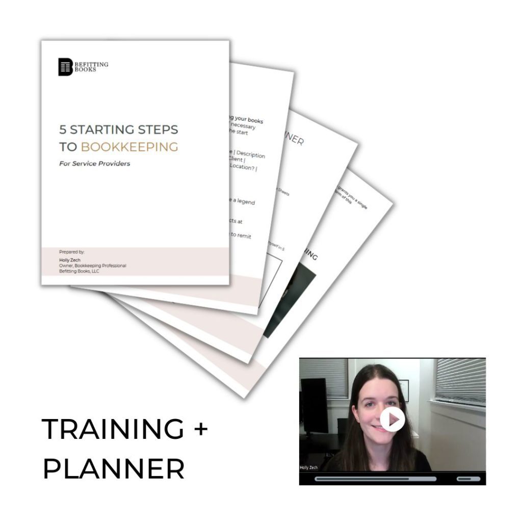 5 Starting Steps to your Bookkeeping for Service Providers